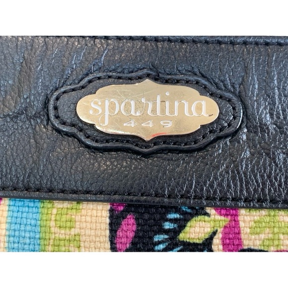 SPARTINA 449 LEATHER & NEEDLEPOINT CROSSBODY BAG - Picture 6 of 7
